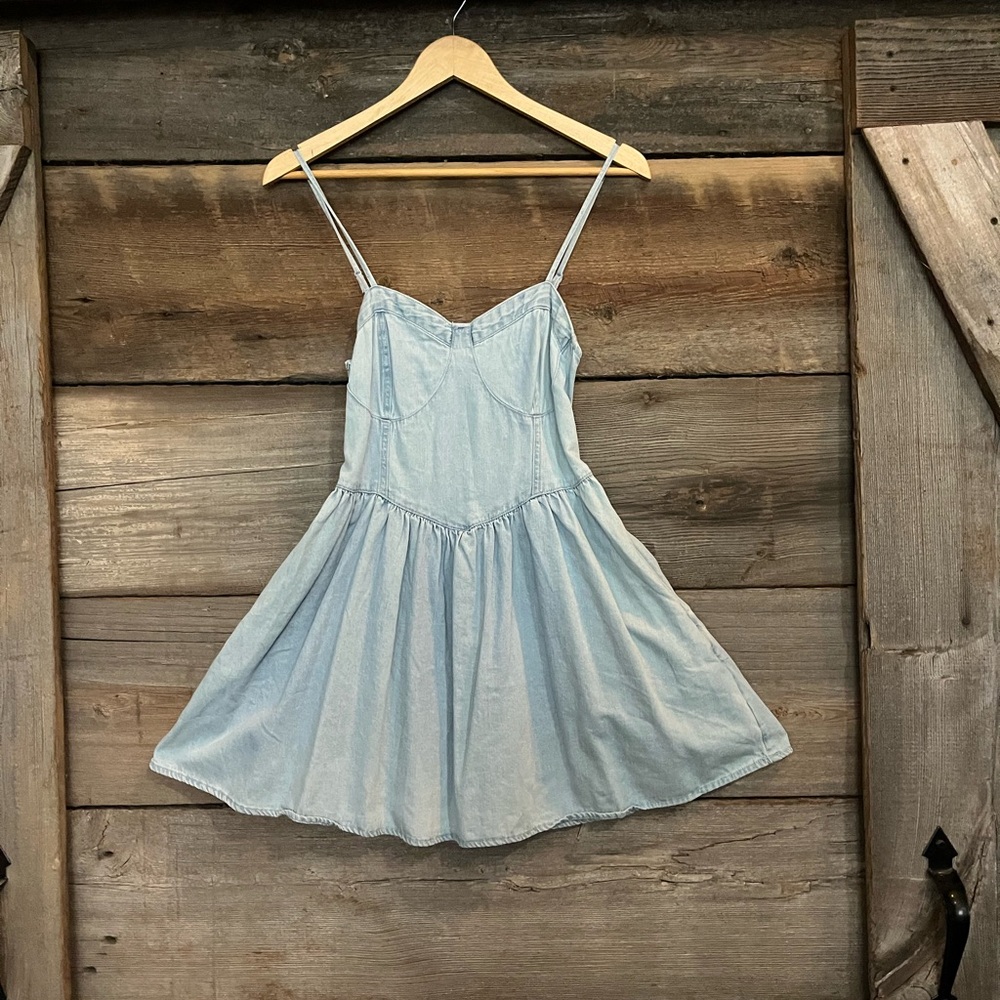 American Eagle Outfitters Light Blue Mini Dress